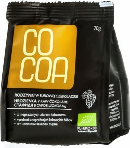RODZYNKI W SUROWEJ CZEKOLADZIE BIO 70 g - COCOA 