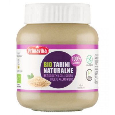 TAHINI (PASTA SEZAMOWA) BEZGLUTENOWE BIO 350 g - PRIMAVIKA