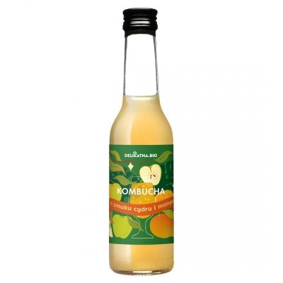 KOMBUCHA O SMAKU CYDRU I MANGO BIO 270 ml - DELIKATNA
