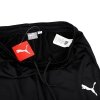 Puma spodnie polyestrowe dresowe męskie czarne