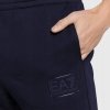 Komplet dresowy Emporio Armani EA7 bawełniany męski spodnie bluza ze stójką granatowy