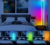 Stojąca lampa LED RGB do narożnika sterowana pilotem i aplikacją