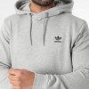 Adidas komplet dresowy bawełniany męski spodnie bluza z kapturem szary