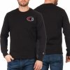 Champion bluza kangurka czarna męska logo