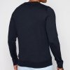 Sweter męski Tommy Hilfiger granatowy jedwab z okrągłym dekoldem