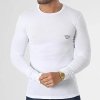 Emporio Armani longsleeve koszulka na długi rękaw męska biała