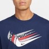 Nike t-shirt na krótki rękaw koszulka  męska granatowa z nadrukiem
