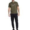 Reebok t-shirt zielony bawełniany męski koszulka duży napis
