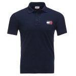 Polówka polo Tommy Jeans męska granatowa Slim Fit bawełniana