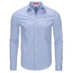 Koszula błękitna Tommy Jeans Slim Fit męska logo