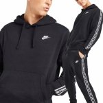 Nike komplet dresowy bawełniany męski spodnie bluza z kapturem czarny