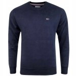 Bluza Tommy Jeans męska granatowa wkładana przez głowę bawełniana