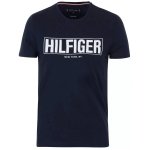 T-shirt Tommy Hilfiger koszulka męska z okrągłym dekoldem granatowa duże logo