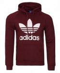 Adidas Originals bluza kangurka z kapturem bordowa męska