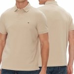 Polówka polo Tommy Hilfiger męska beżowa Regular Fit małe logo bawełniana