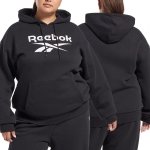 Bluza damska Reebok czarna z kapturem kangurka Plus Size