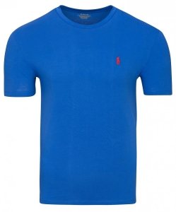 T-shirt męski Polo Ralph Lauren logo niebieski z krótkim rękawem