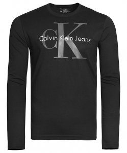 Longsleeve koszulka Calvin Klein Jeans na długi rękaw męska czarna