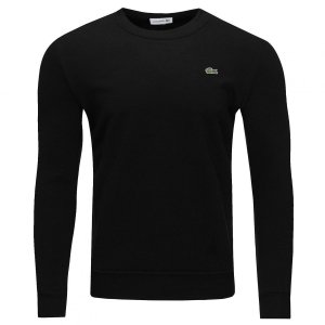 Bluza męska Lacoste czarna bawełniana wkładana przez głowę