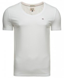 T-shirt Tommy Hilfiger Denim koszulka męska bawełniana biała
