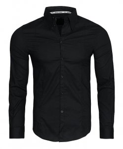 Koszula Armani Jeans czarna Slim Fit męska logo