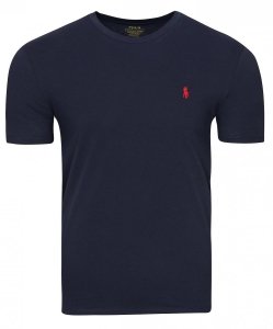 T-shirt męski Polo Ralph Lauren logo granatowy z krótkim rękawem