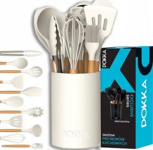 Zestaw 12 silikonowych akcesoriów kuchennych przybory kuchenne biały