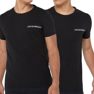 Emporio Armani t-shirt koszulka męska 2 sztuki czarne