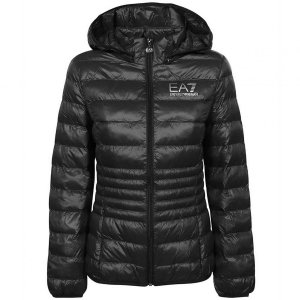 Kurtka damska Emporio Armani EA7 czarna jesienna przejściowa