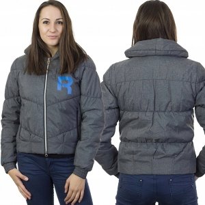 Kurtka damska zimowa Reebok szara z kapturem