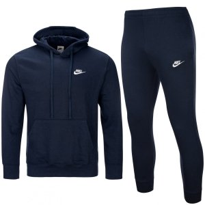 Nike komplet dresowy bawełniany męski spodnie bluza z kapturem