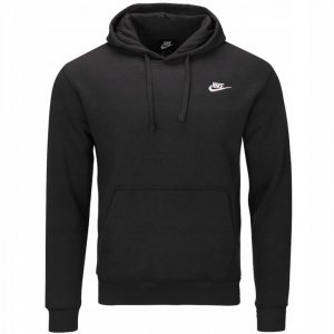 Bluza Nike czarna z kapturem bawełniana kangurka