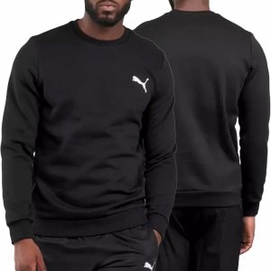 Puma bluza męska czarna dresowa bawełniana