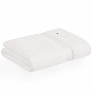 Ręcznik biały Tommy Hilfiger bawełniany