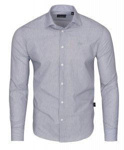 Emporio Armani koszula szara Modern Fit męska w paski