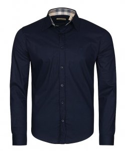 Burberry koszula męska Slim Fit granatowa elegancka 