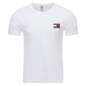 T-shirt Tommy Jeans koszulka męska z okrągłym dekoldem biała