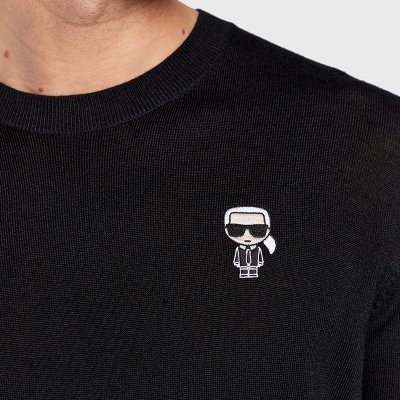 Sweter męski Karl Lagerfeld wełniany czarny