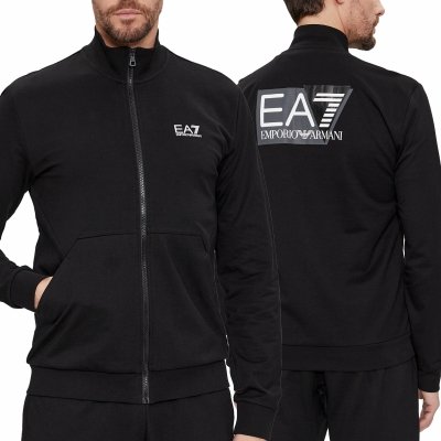 Bluza Emporio Armani EA7 męska ze stójką rozpinana czarna