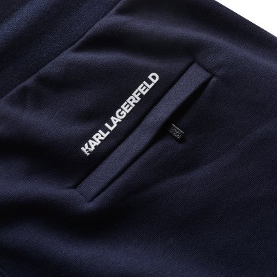 Spodnie męskie Karl Lagerfeld granatowe bawełniane