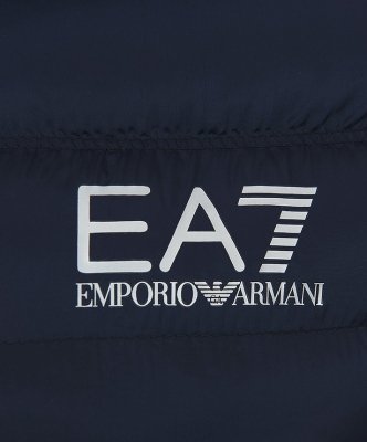 Emporio Armani EA7 kurtka męska przejściowa jesienna granatowa z kapturem