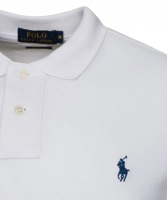 Polówka polo Ralph Lauren męska biała bawełniana