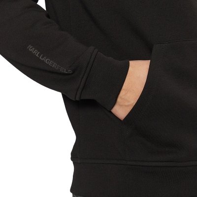 Bluza Karl Lagerfeld męska rozpinana z kapturem czarna