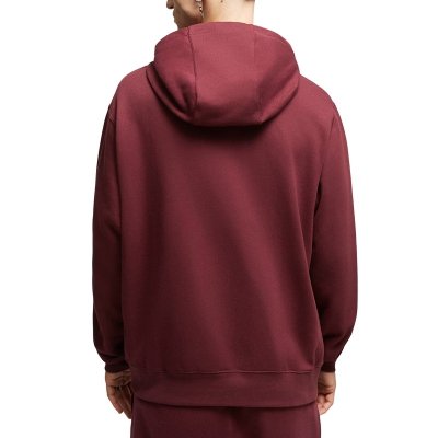 Bluza Nike bordowa z kapturem bawełniana kangurka