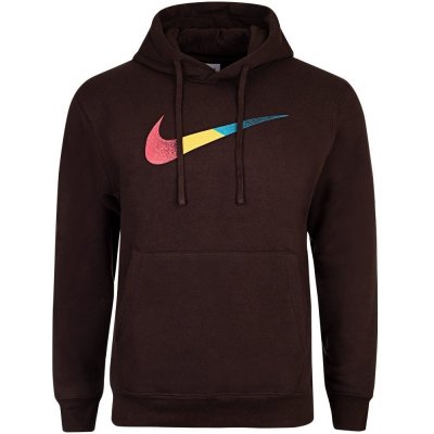 Nike Sportswear bluza męska kangurka brązowa z nadrukiem