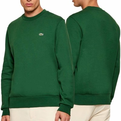Bluza męska Lacoste zielona bawełniana wkładana przez głowę luźny krój