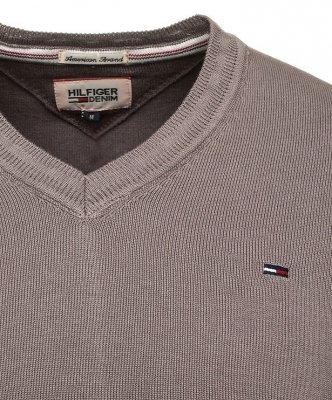 Sweter męski Tommy Hilfiger Denim beżowy bawełniany