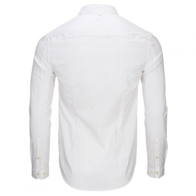 Koszula biała Tommy Jeans Slim Fit męska logo