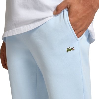 Lacoste komplet dresowy bawełniany błękitny męski spodnie bluza rozpinana z kapturem