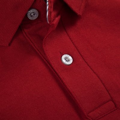 Polówka polo Tommy Hilfiger męska bordowa małe logo bawełniana